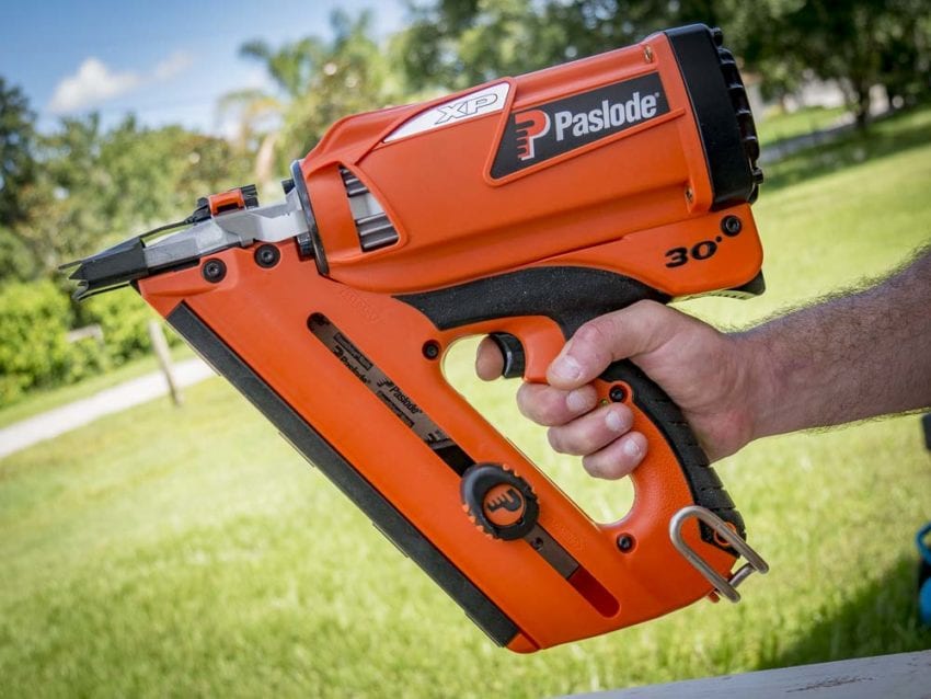 Close up picture of Paslode farming nailer