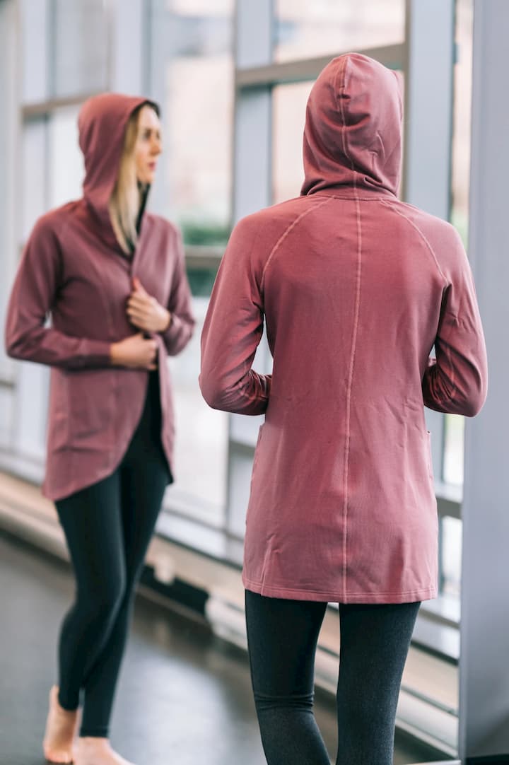 girl with pink bamboo fleece