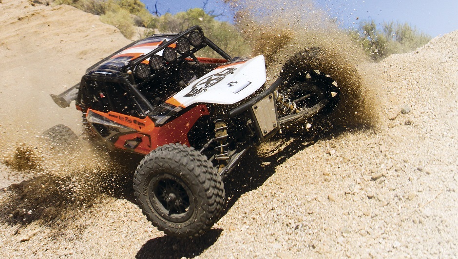 rc car going through dirt