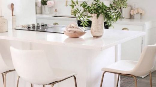 white kitchen stools